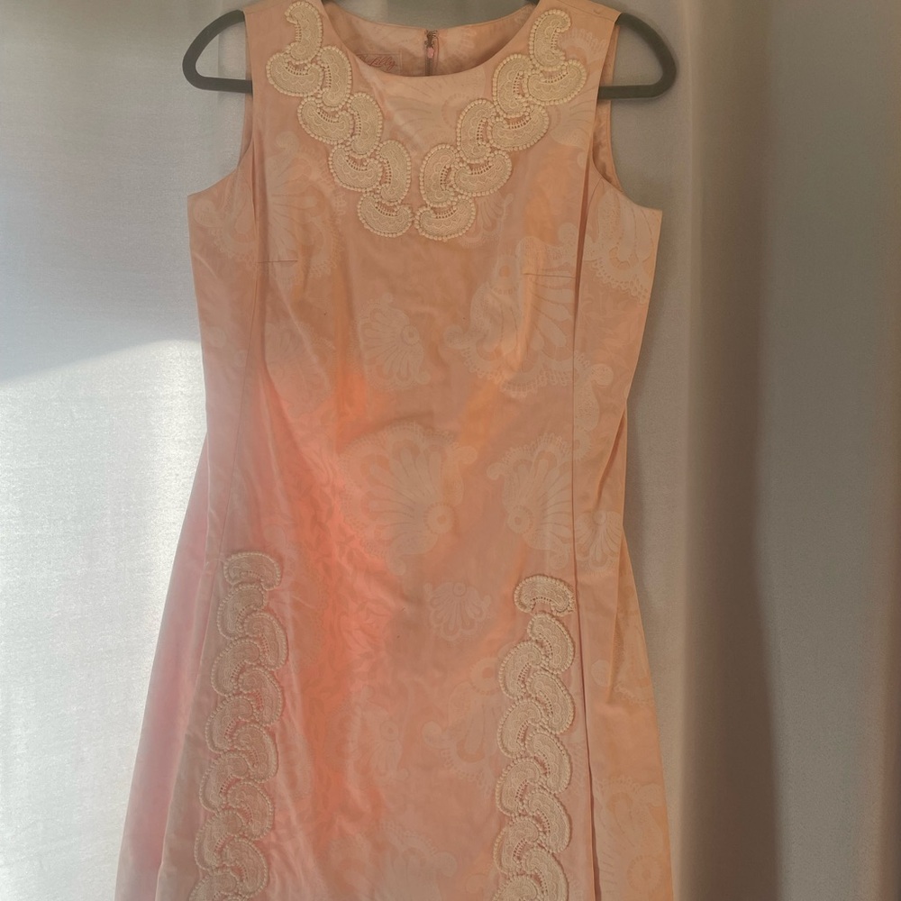 Vintage Lilly Pulitzer, The Lilly,  Embroidered Sleeveless Shift Mini Dress